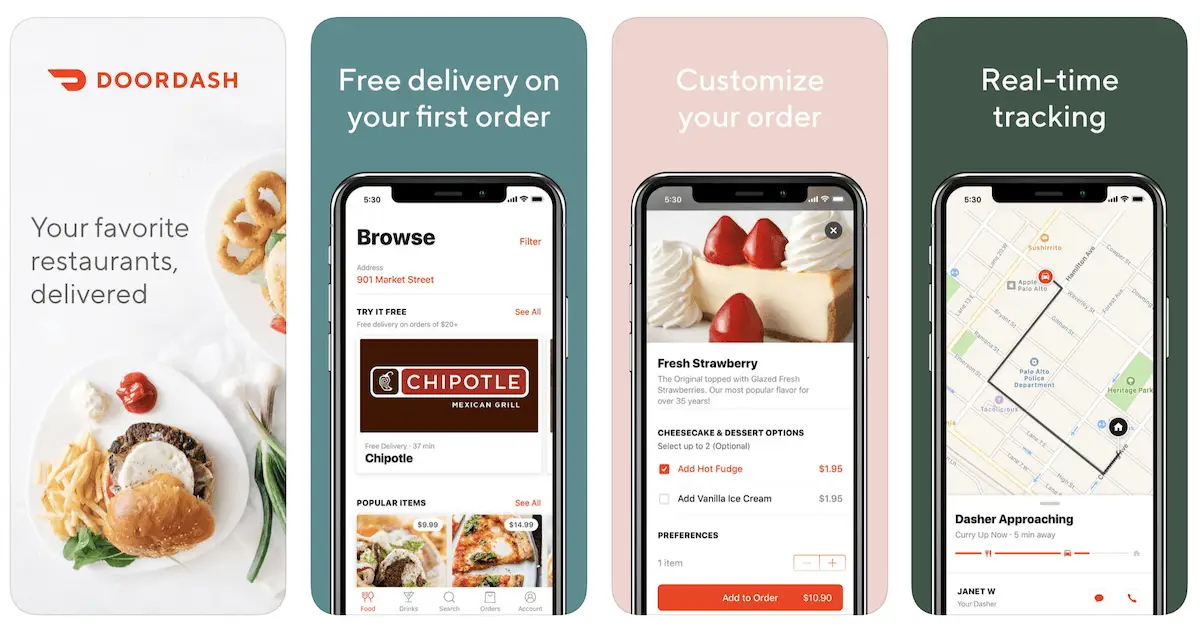 doordash food delivery app